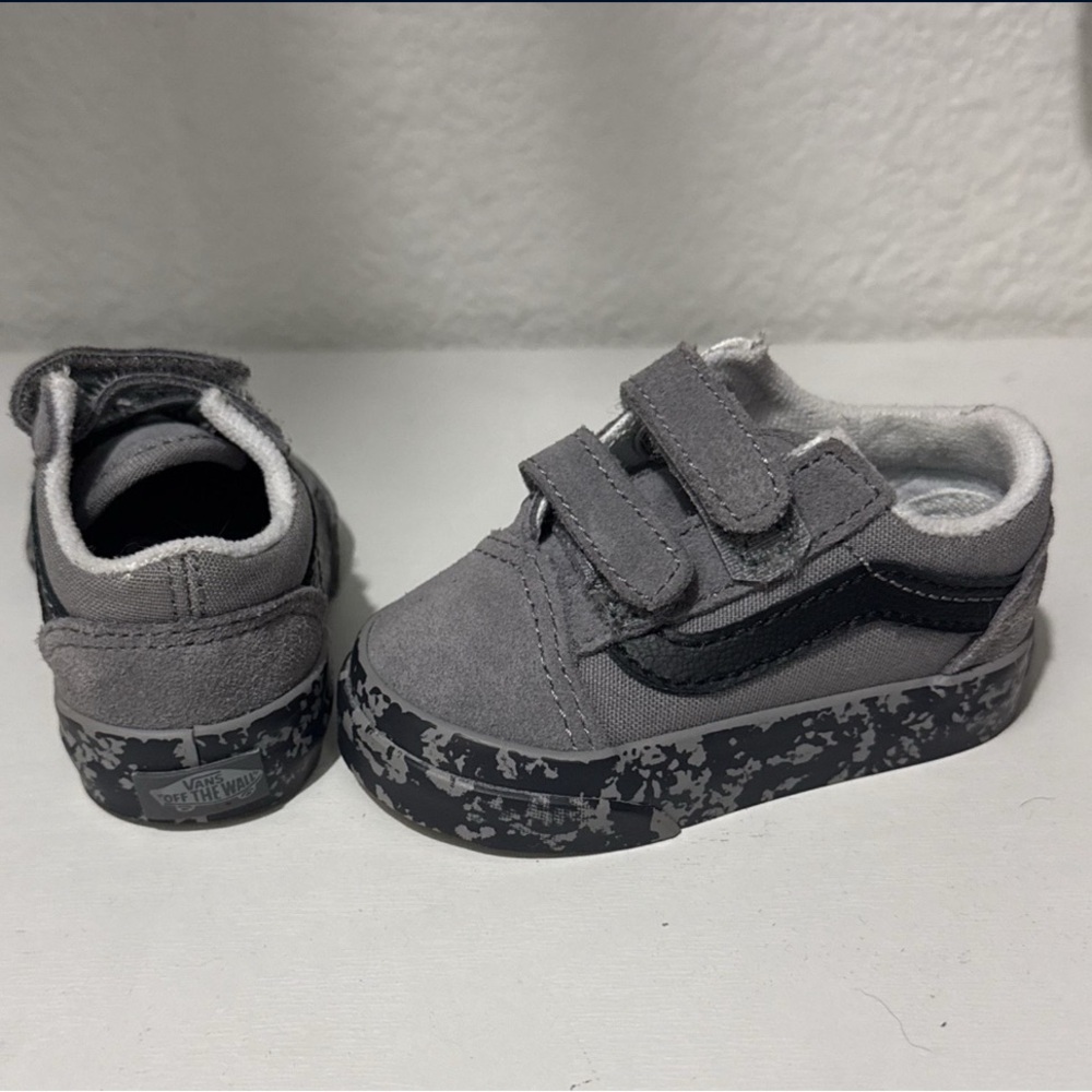 Vans Old Skool V Tie-Dye "Grey/Black" Toddler Boys' Shoe